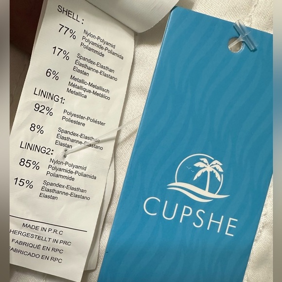 Cupshe Blue Textured One Piece Swimsuit with Scoop Neckline - Picture 6 of 14